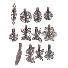 24 шт. заколки для волос винтажные бабочки Медь Ретро выдалбливают бронзовые Заколки для женщин девочек