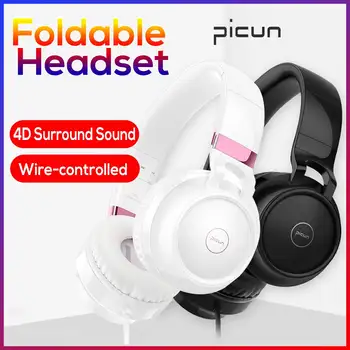 

Wired bluetooth Headset Foldable Headphone Stereo Bass 4D Surround Sound Gaming Headset With MIC For IOS Android Mobile phone
