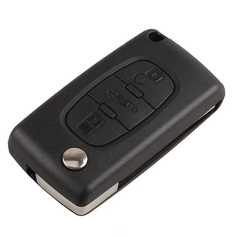 

Flip Key Shell Refit For Peugeot 207 307 407 SW 308 607 Remote Key Case 3 BTN