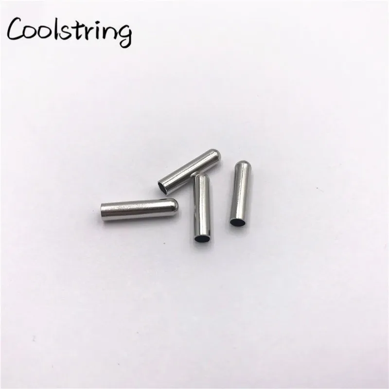 Coolstring 4pcs/1Set 3.0*12.7mm Bullet Metal Aglets Silver Shoe Lace Tips Replacement Head For Shoestrings Clothes Accessories