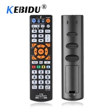 Controle remoto inteligente universal kebidu, controle remoto ir com função de aprendizado para tv, cbl, dvd, sat, para bateria aaa