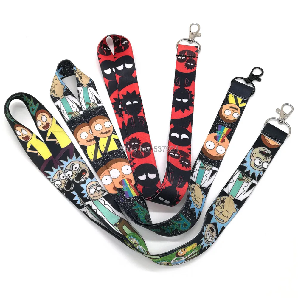 

New 3 Styles Rick and Morty Key ID Card Cell Phone Neck Strap Lanyard-CPPY