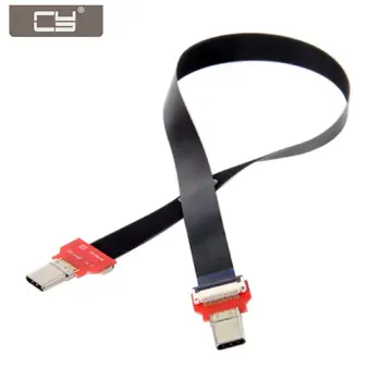 

CYDZ 20cm FPC Flat USB 3.1 Type-C USB-C Male to Male Data Cable for Laptop & Phone & Drive