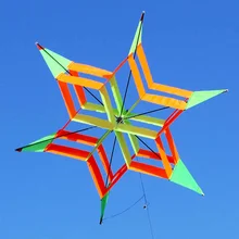 3D красочный шестиугольник сливы воздушный змей в форме цветка FRP одна линия Летающий воздушный змей на открытом воздухе веселые спортивные детские игрушки легко летают с подключением палки линии