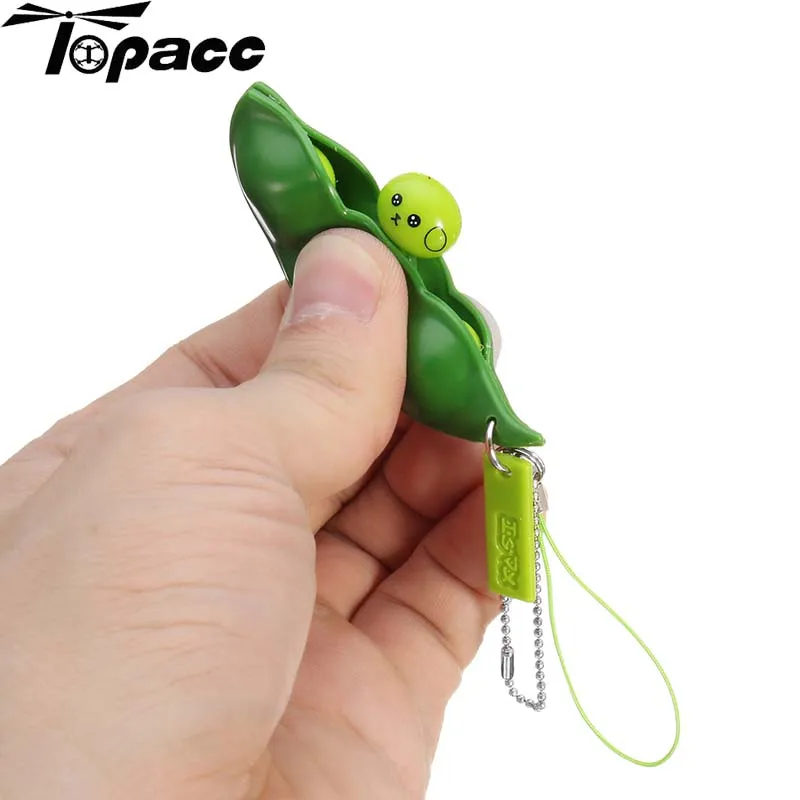 

Mini Pendants Squeeze Extrusion Bean Antistress Balls Soft Toys Decoration With Phone Key Chain Strap Children Kids Fun Toy