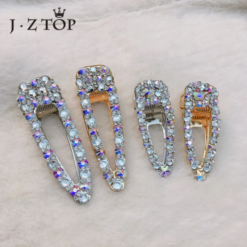 JZTOP Роскошные заколки со стразами и искусственным жемчугом металлические для