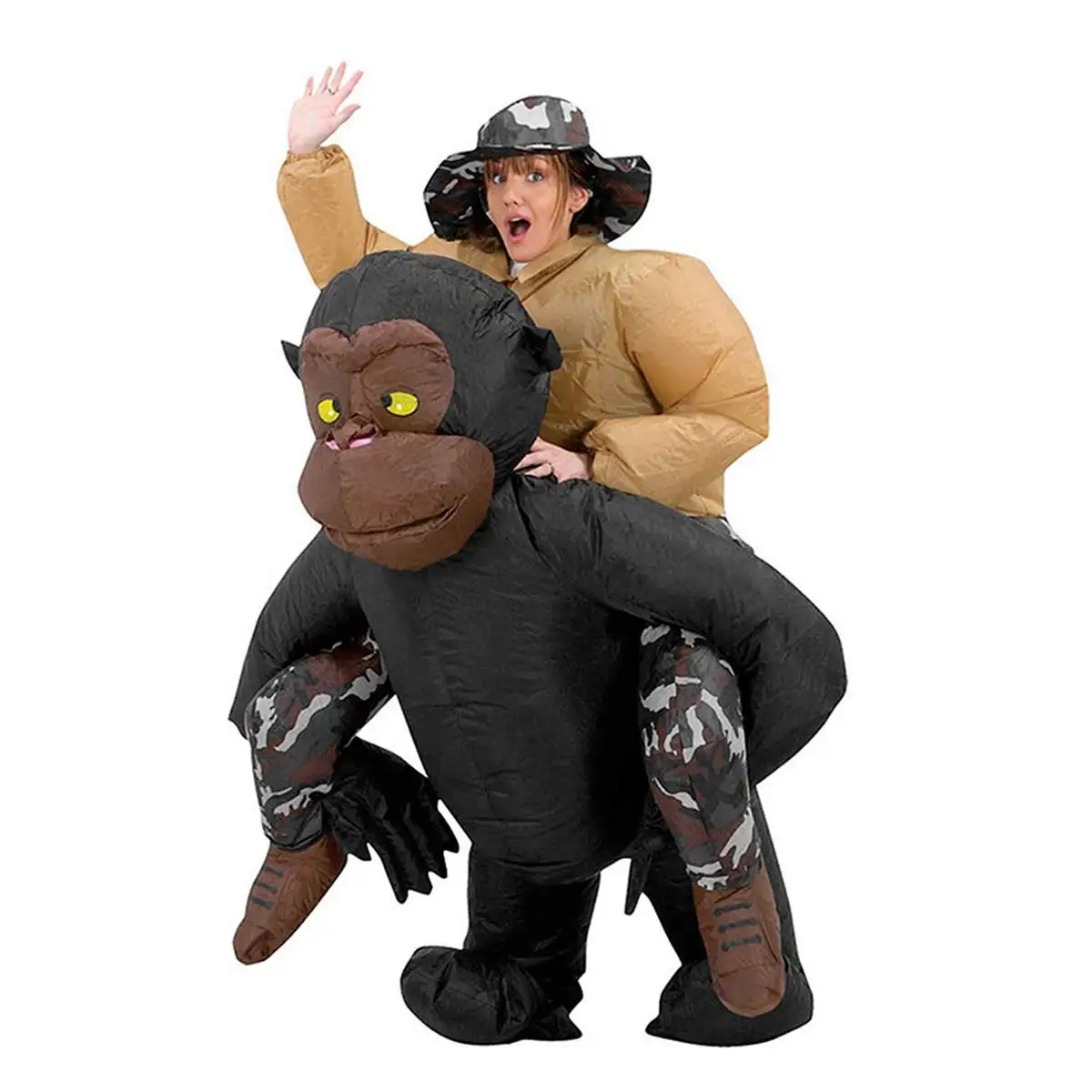 

Creative Inflatable Orangutan Costumes Cosplay Party Prop Toy Funny Adult Style Orangutans Ride Outfit Suit Clothing With Cap