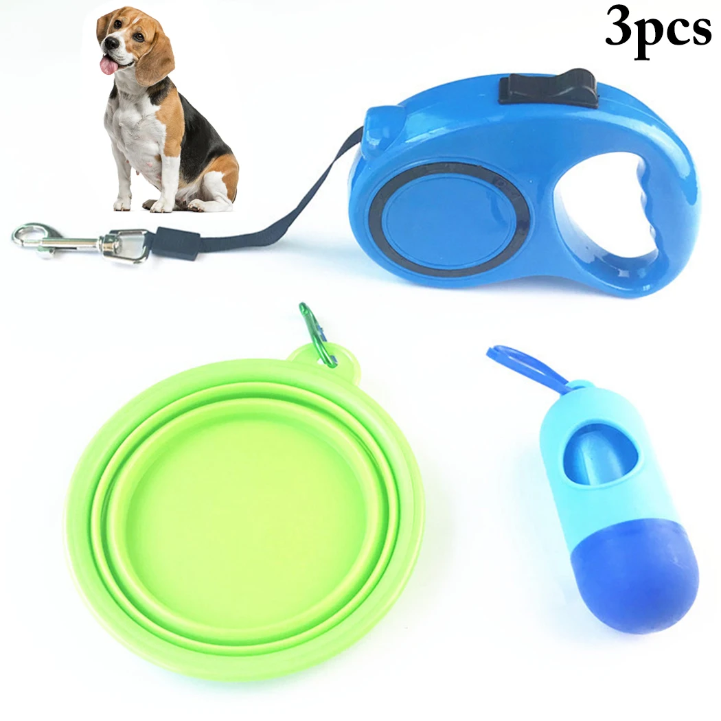 الكلب المقود التلقائي قابل للسحب الكلب الرصاص توسيع جرو المشي تشغيل الرصاص عاء تحلق القرص فرشاة الأسنان عصا موزع