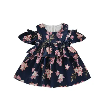 

2019 Newest Summer Toddler Kids Baby Girl Dress Clothes Ruffle Floral Princess Tutu Dress Party Dresses Sundress 6M-5T
