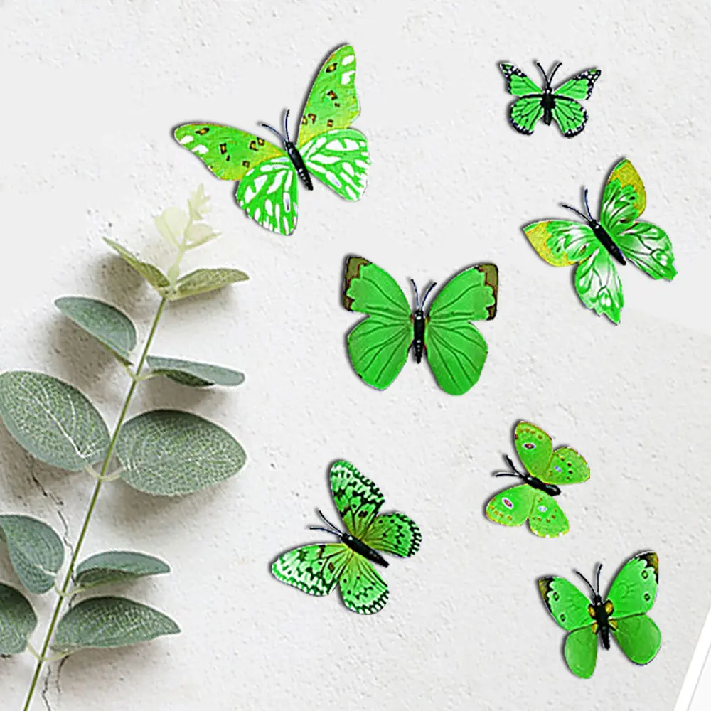 

12 pcs Butterfly Wall Stickers 3D Art Decal Home Decoration Stickers Posters Refrigerator PVC Background