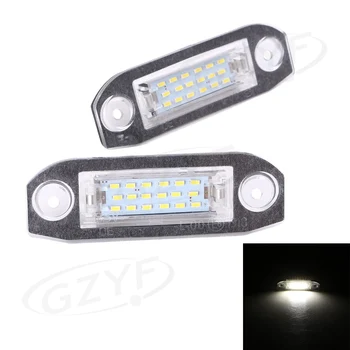 

Pair 2x LED License Number Plate Lamp White Lights for Volvo C30 2006-2013 S40/V50 2000-2012