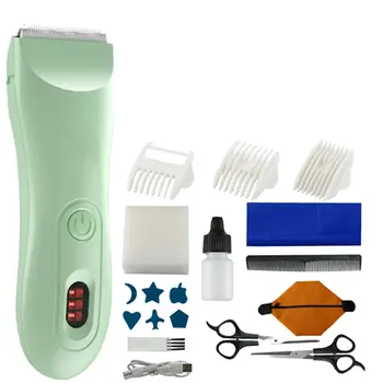 

Safe Children Hair Clipper Mute Electric Trimmer Soft Cable with Brush Waterproof Charging Hair Clipper Flexible