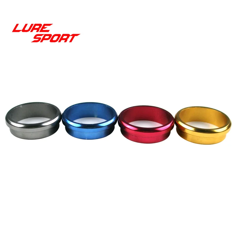 LURESPORT 4 комплекта алюминиевых колец и карбоновых колпачков для трубчатой катушки