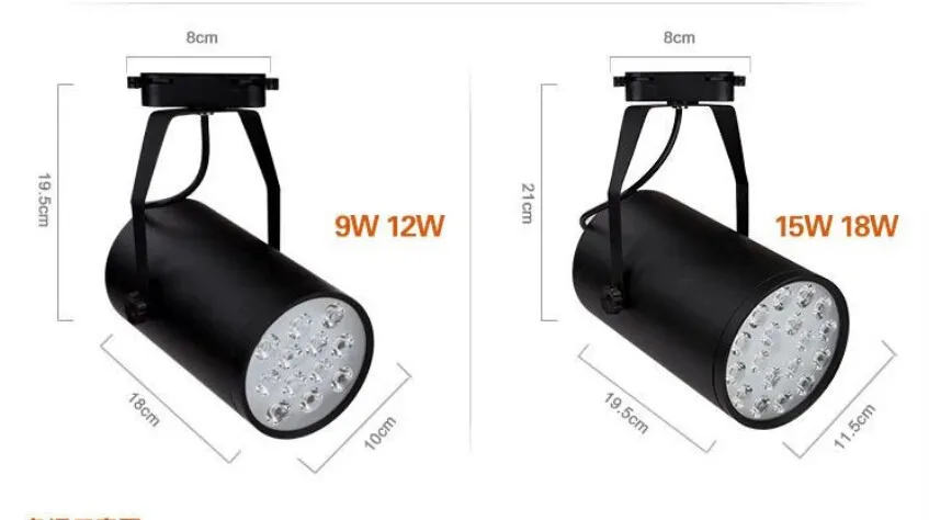 Conduziu a Iluminação da Trilha para Loja de Roupas Pces Faixa Luz Spotlight Suspender Montado ou Teto Jóia Showroom 20 Dhl 12w Led 8 iluminação da trilha para loja de roupas jóia showroom