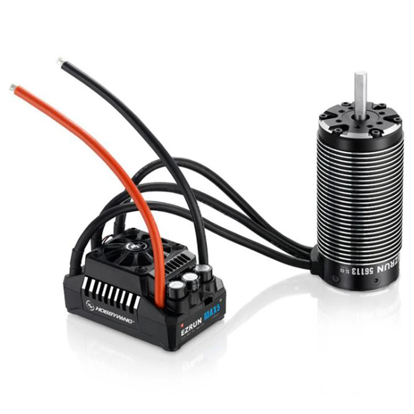 

Hobbywing EzRun 56113SL 800KV Brushless Motor 3-8S MAX5 Brushless ESC 200A Brushless Water-proof ESC Built-in BEC for RC 1/5 Car