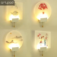 New Arrival Modern Colorful Paint Indoor Wall Lamp Romantic Dimmable Warm Home Lighting Sconce Fixture With