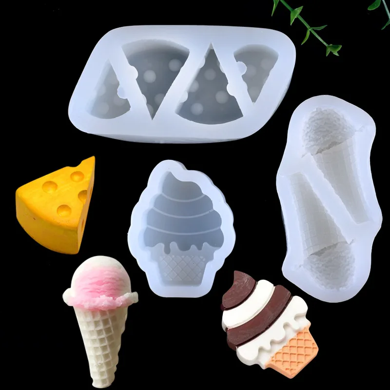 

Aromatherapy Gypsum Silica Mold Ice Cream Cheese Cone Cake Decorative Baking Utensils