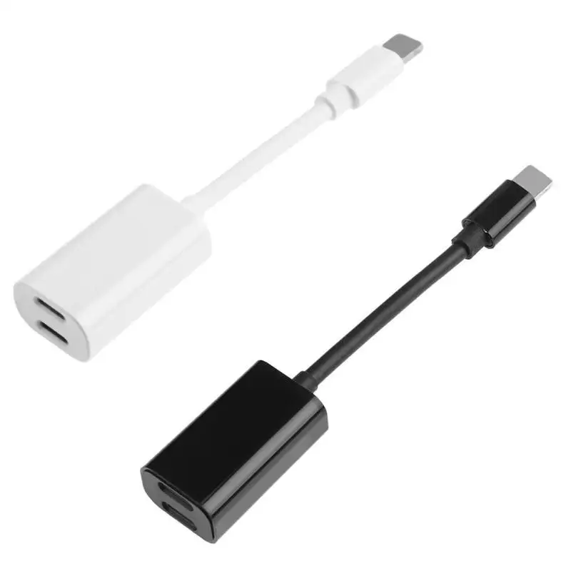 

Dual 8pin Female Adapter Splitter Data Charging Audio Wire for iPhone X 8 7
