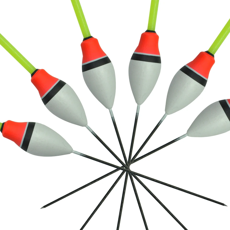 

OLOEY Fishing float 10pcs composite material floating buoy fishing floats bobbers floater for river