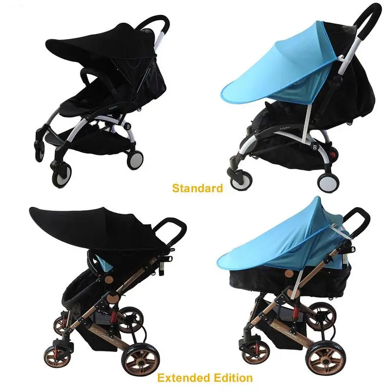 lightweight stroller with large sun shade