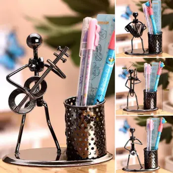 

Metal Hollow Pen Pencil Storage Holder Pot Case Simple Organiser Musician Ornament Office School Desk Rack Container