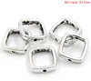 Jolies perles entretoises carrées couleur argent (convient aux perles de 10mm) 14x14mm,30 pièces (B22829) ► Photo 3/3