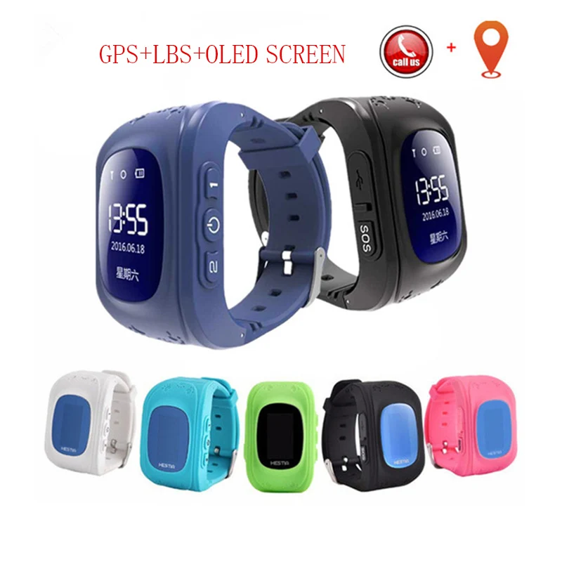 

Q50 GPS positioning intelligent OLED screen watch children's SOS call Bluetooth Locator tracker child anti-lost monitor baby sma