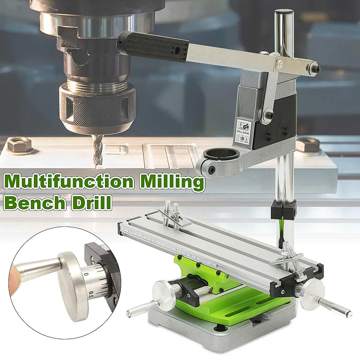 

Multifunction Milling Machine Miniature High Precision Bench drill Vise Fixture worktable X Y-axis adjustment Coordinate Table