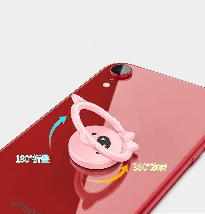 Kawaii Мультфильм свинка мобильный телефон кольцо на палец подставка для смартфона