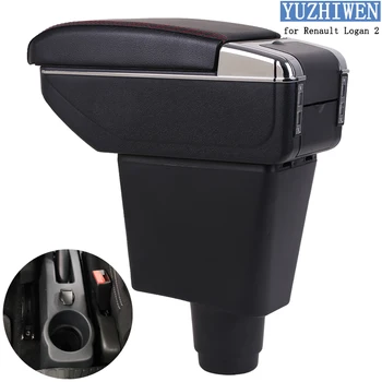

For Renault Logan 2 Armrest Box Logan 2 Universal Car Central Armrest Storage Box cup holder ashtray modification accessories