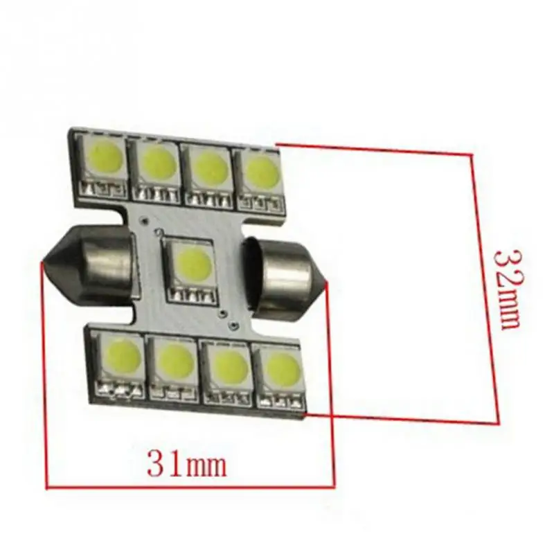 1 шт. двойная острая 5050 9SMD Светодиодная лампа DC 12V автомобильная на дверь белый
