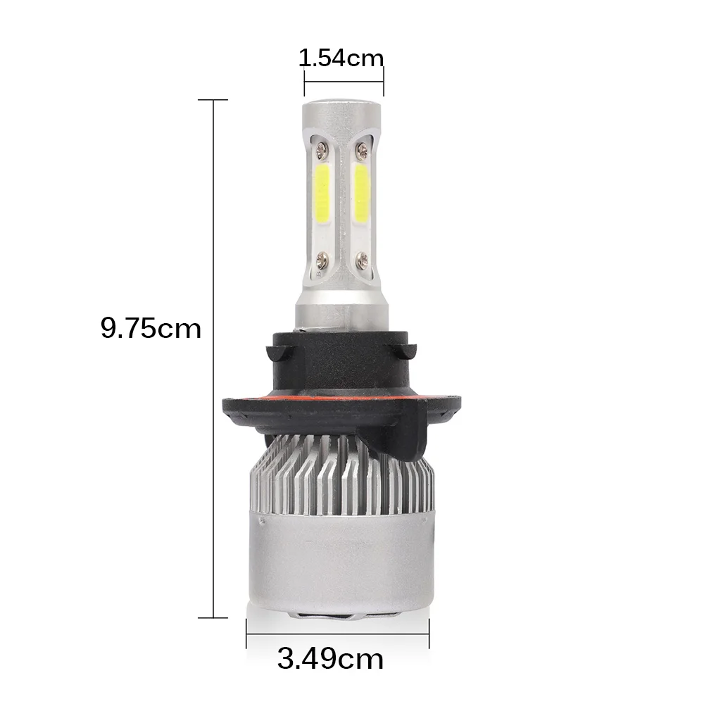 S2 Автомобильный свет H4 H7 H11 COB светодиодный лампы для передних фар H1 H13 передний свет 9005 9006 36 Вт 8000LM Автомобильный светодиодный светильник 6500 к противотуманная фара