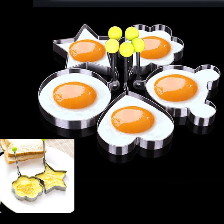 

New Stainless Steel Pancake Mould Mold Ring Cooking Fried Egg Shaper Kitchen Tools Omelette Mold
