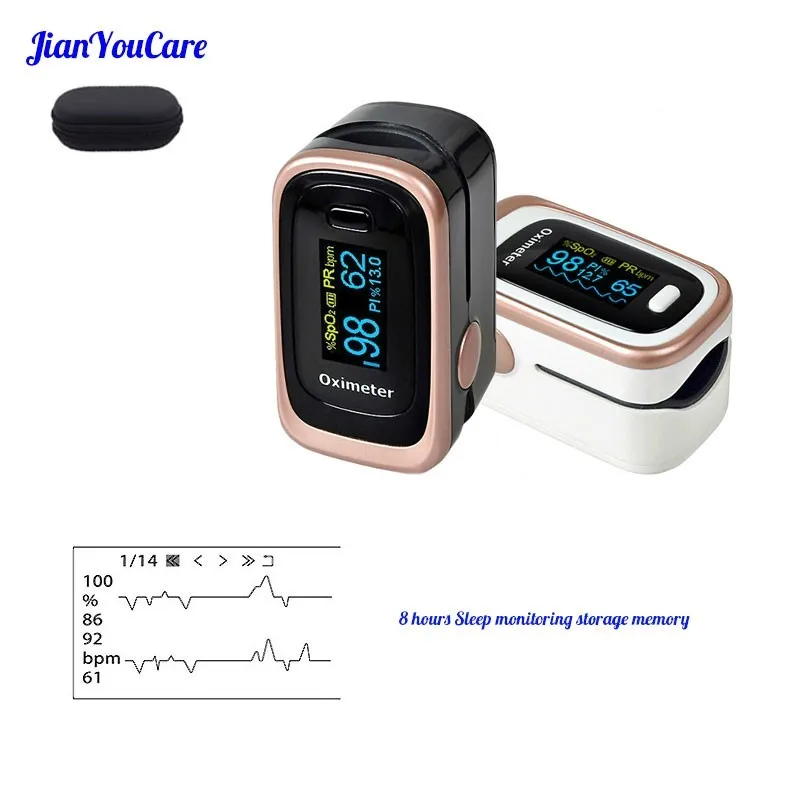 Digital Finger Pulse Fingertip Oled Portable Oximeter SPO2 PR PI 8 hours sleep monitor Blood Oxygen Oximetro De Dedo with case|Blood Pressure| - AliExpress