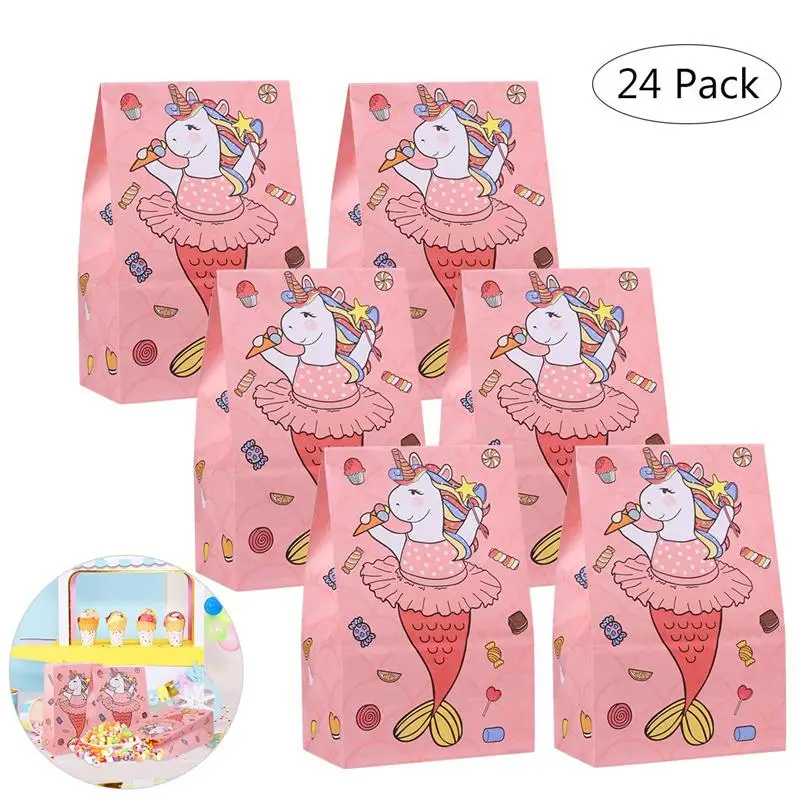 12 Pack Unicorn Gift Bags 13/" Drawstring Backpack Birthday Treatbags Party Favor