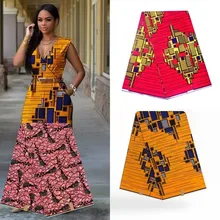Нигерийский Африканский гарантированный настоящий голландский воск хлопковый в африканском стиле горячие принты настоящая ткань воск настоящий воск платья "Анкара" A