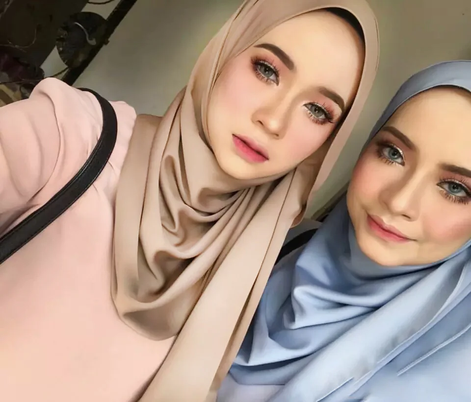 Stain Silk Hijab Scarf Headscarf Niqab Abaya Head Imitate Silk Shawl Wrap Muslim Scarf Fashion