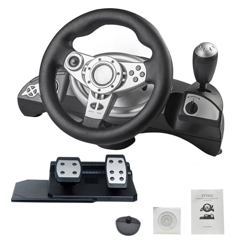 

[Genuine]Car Racing Game Steering Wheel Simulator 270degree Rotation Console Gamepad Wheel For PC/PS3/PS4/Direct-X/X-input/Steam