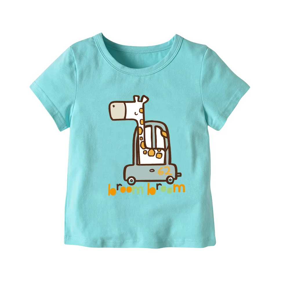 

HI&JUBER Baby Boys Girls T-Shirts Toddler Summer Cartoon Short Sleeve T-shirt Tops Kid Boys Girls Cotton Clothes Tops