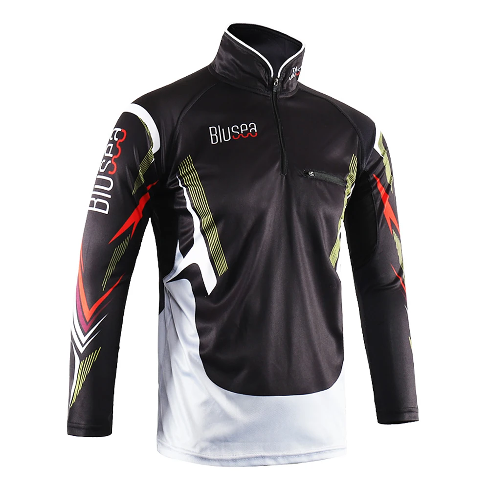 Blusea Men's Long Sleeve Fishing T Shirt Sun Protection Fishing Jersey