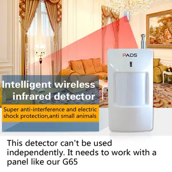 

Wireless Passive Infrared Detector PIR Motion Sensor Home Security Alarm System R20
