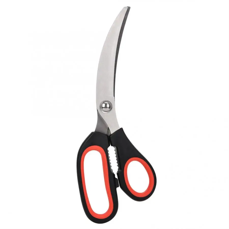 

Multi-Purpose Kitchen Scissors Stainless Steel Poultry Shears For Cutting Chicken Meat Arc-Sharped Design Cut Scissors