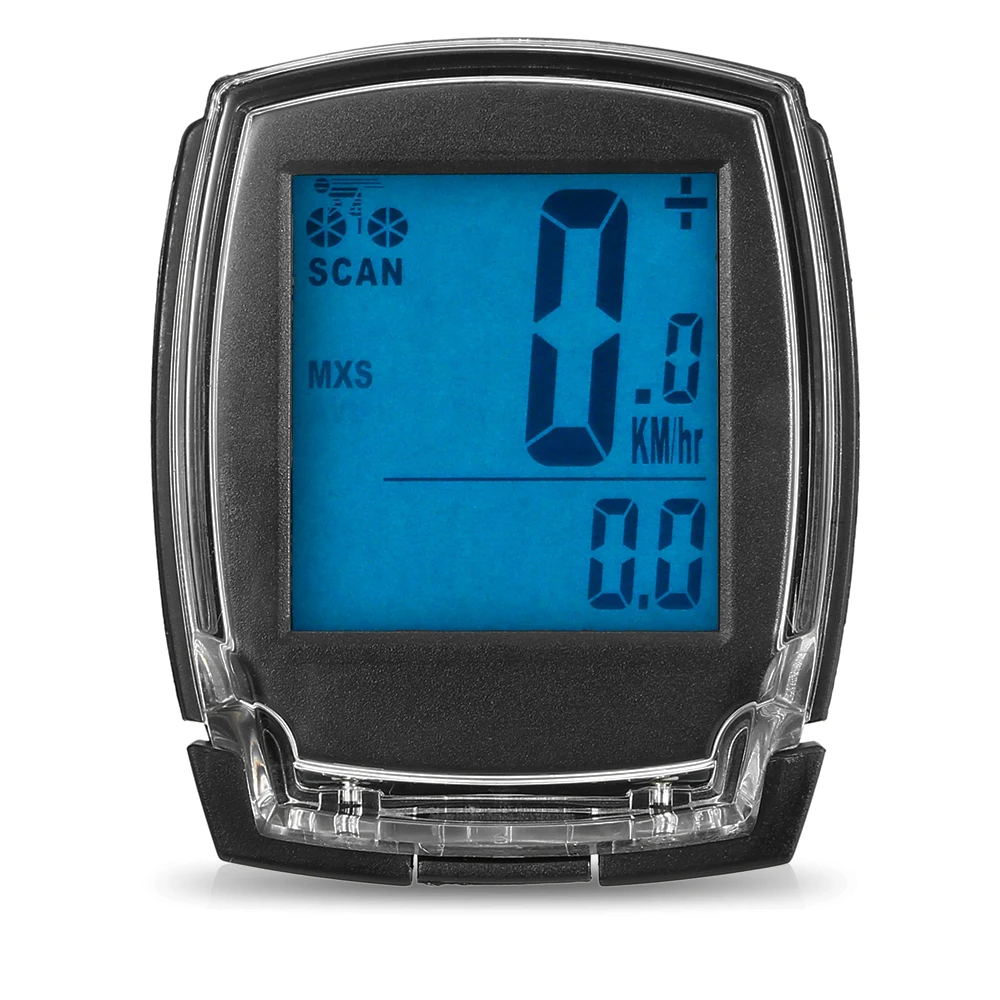 

Wireless Bike Computer Speedometer Digital Bicycle Odometer Stopwatch Thermometer EL Backlight