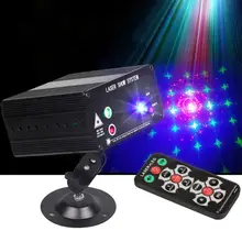 DJ Laser Stage Light Full Color 48 RGB Patterns Projector Lamp 3W LED Stage Effect Lighting for Disco KTV Xmas Party Decoration