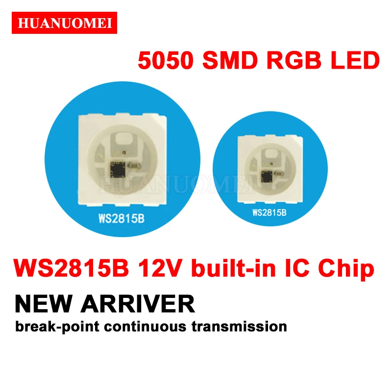 Светодиодный чип WS2815 1000 SMD RGB с интеллектуальным управлением постоянный ток 12 В