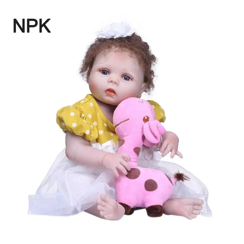 

NPK 56cm Cute Realistic Simulation Doll Lifelike Vinyl Reborn Baby Doll Toy