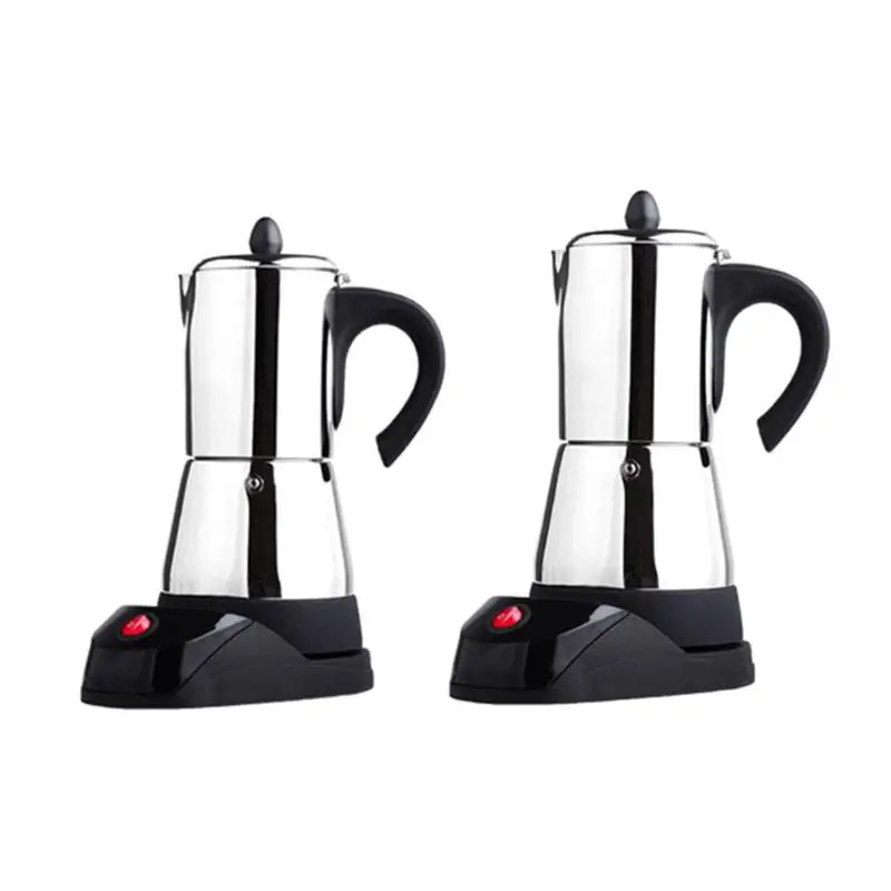 

Stainless Steel Coffee Pot Electric Moka Coffee Maker Mocha Stovetop Tool