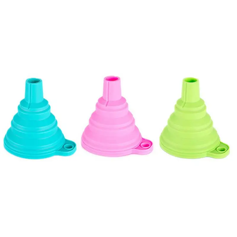 

1 Pcs Silicone Foldable Liquid Funnel Folding Portable Oil Honey Funnels Wine Collapsible Style Hopper Kitchen Mini Tool