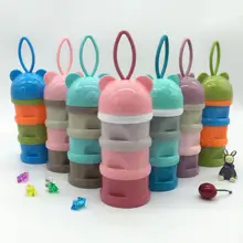 3 слоя лягушка Стиль Портативный контейнер для детского питания коробка Эфирное Крупы мультфильм молоко Бутылочки для присыпки для малышей Дети формула контейнер для молока