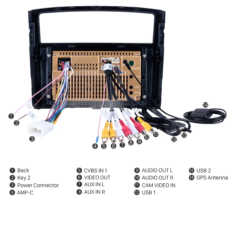Cheap Harfey 9" Android 8.1 HD Touch Screen for 2006 2007 2008-2013 Mitsubishi PAJERO V97/V93 Radio GPS Nav Car Stereo with Bluetooth 4